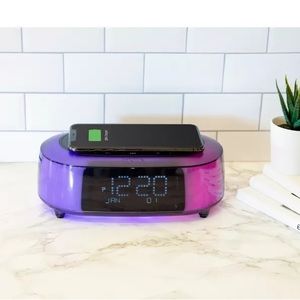 iHome® TimeBoost Glow Alarm Clock with Qi Wireless Charging and USB Port